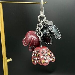 Coach tea Rose keychain